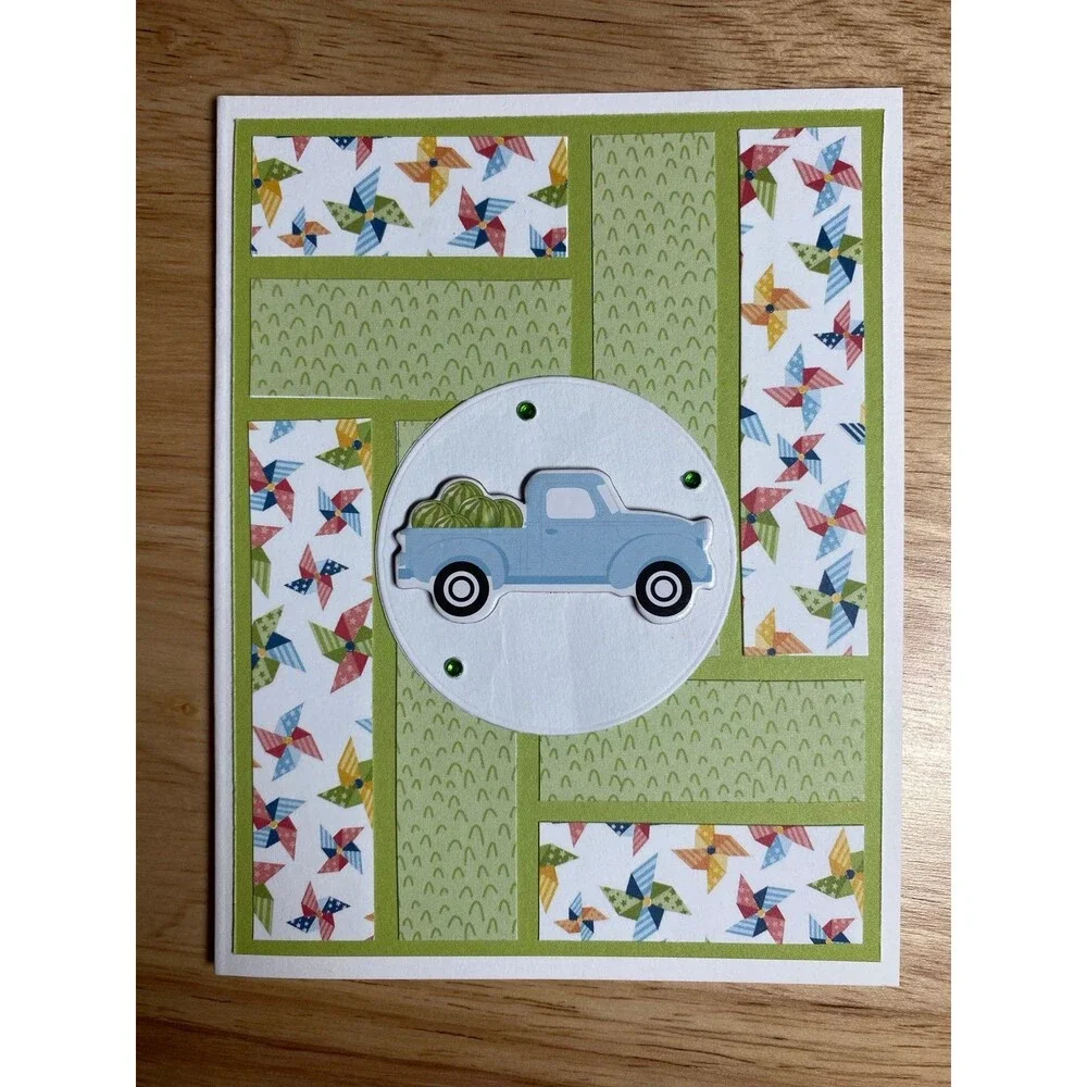 Handmade Summer Blank Greeting Card A2 & Envelope